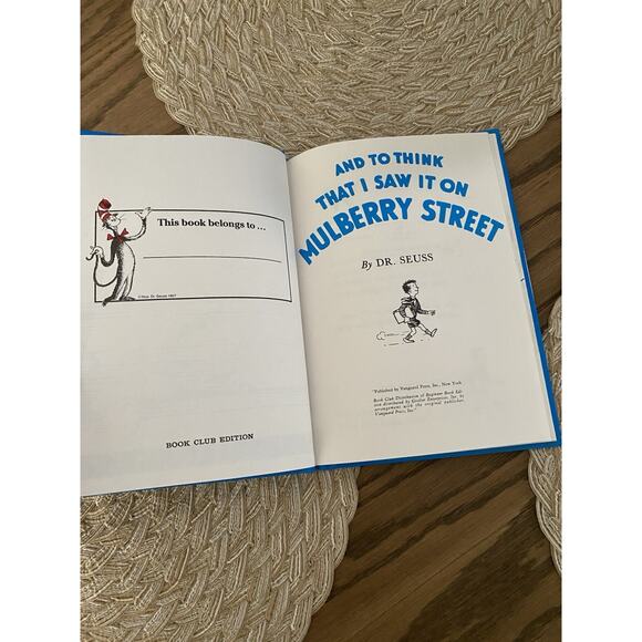 Dr. Seuss And To Think That I Saw It On Mulberry Street Book Club Edition 1937 - Picture 2 of 5